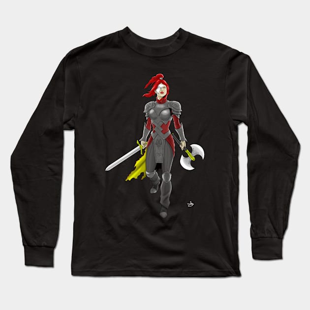 Fantasy Warrior Long Sleeve T-Shirt by joeydes